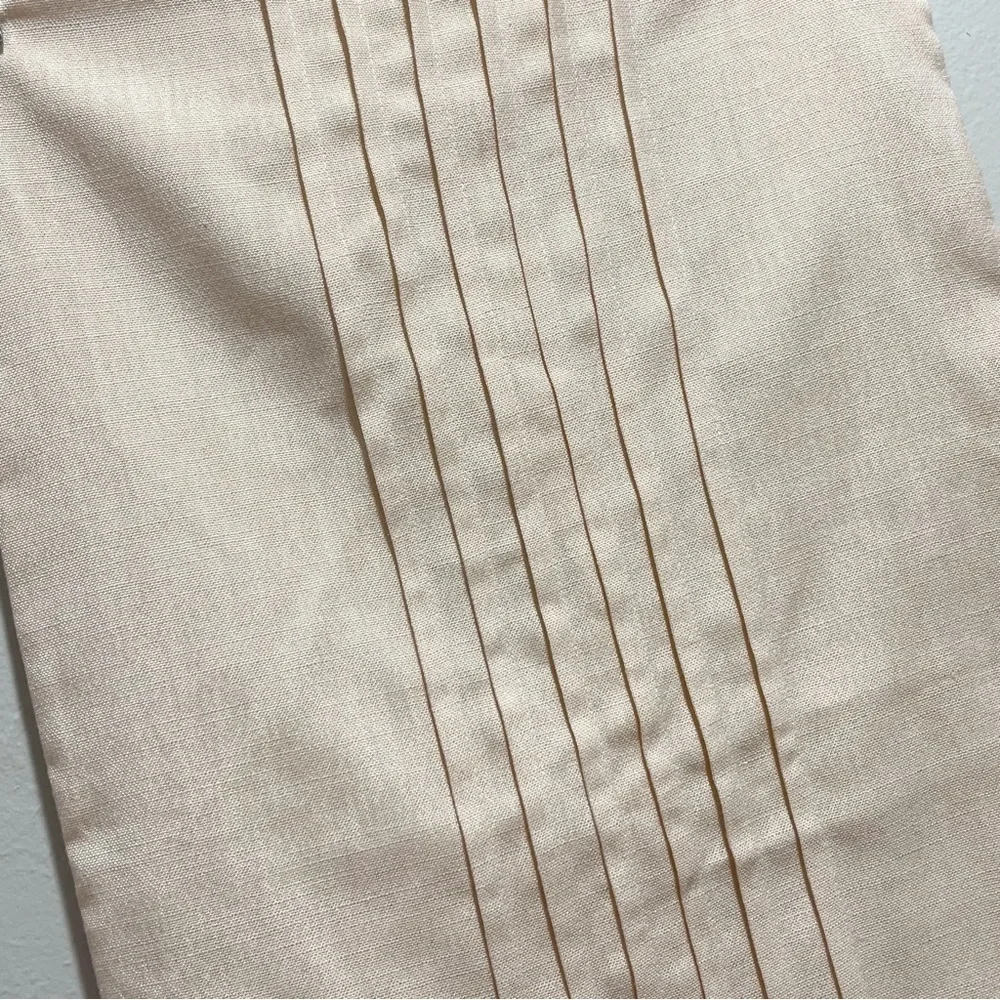 THROW BY MARLO LORENZ Frosted Almond/Gold Foil LORI Pleated Pillow Cover